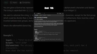 LeetCode 482  License Key Formatting 100daysofcodingchallenge javaprogramming [upl. by Ewer]