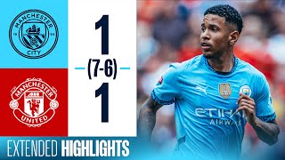 HIGHLIGHTS  City beat United 76 on penalties  Community Shield 2024 [upl. by Heinrik]