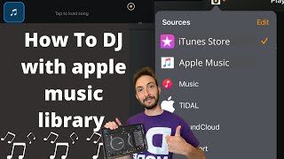 How To DJ with apple music library  Djay Pro Apple Music Tutorial [upl. by Levitt]