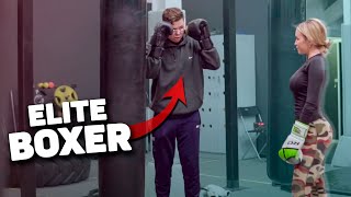 Elite BOXER pretended to be a beginner  Coachs prank [upl. by Primrose]