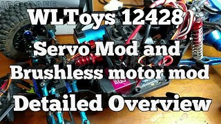 WLToys 12428 servo and motor mod upgrade  Detailed overview [upl. by Gorton]