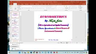 Introduction to Econometrics [upl. by Oirom]