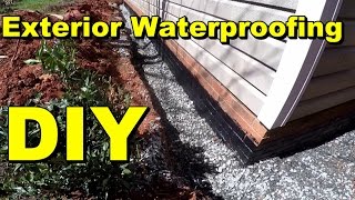 Exterior Waterproofing Complete How To for Do It Yourself Homeowners by Apple Drains [upl. by Ewall]