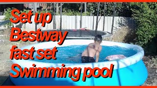 How to set up the Bestway fast set swimming pool Your kids will definitely like it [upl. by Niwhsa]