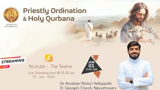 Priestly OrdinationampFirst Holy Qurbana DnAbraham Noby Vellappally StGeorge Church Neyyattussery [upl. by Laleb744]