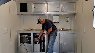 Food Trailer  Plumbing WalkThrough  Montana Trailer MFG [upl. by Aivataj552]