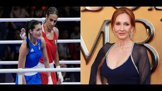 Algerian Man BEATS a Woman During Olympics Boxing JK Rowling Condemns It But Feminist Support It [upl. by Aelahs369]