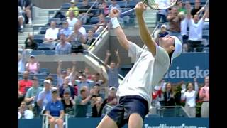 US Open Throwback Classic Tommy Haas v Lleyton Hewitt Tweener [upl. by Balliett]