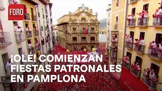 Arrancan las fiestas patronales en Pamplona España Las Noticias [upl. by Elletsyrc49]