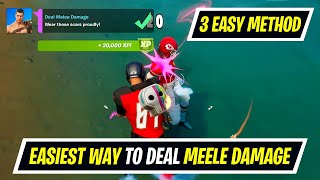 3 Easy Methods to complete Deal Melee Damage challenge  Week 10 Epic Quest in Fortnite [upl. by Asle]