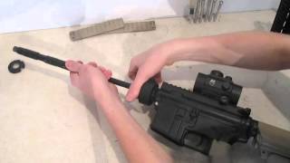 Custom Airsoft M4 Free Float Rail Install [upl. by Pellet822]