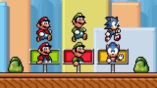 Super Mario Bros X SMBX 144  SONIC GOALPOST HD [upl. by Naoh]