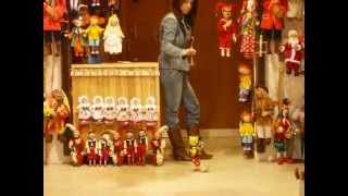 Marionette play at souvenir shop in Prague [upl. by Winshell]