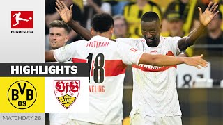 Guirassy Decides Close Match  Borussia Dortmund  VfB Stuttgart 01  Highlights  Bundesliga [upl. by Yesdnil616]