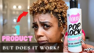 Wash and Go Styler “The Doux Pop Lock Gel”  Type 4a TWA Short Natural Hair DemoReview [upl. by Tirzah]