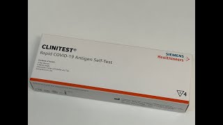 Siemens CLINITEST Rapid COVID19 Antigen SelfTest Unboxing [upl. by Ahsocin162]