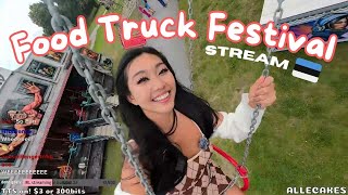 FOOD TRUCK FESTIVAL in Tallinn Estonia  Day 52 Europe Trip Stream [upl. by Elehcar]