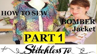 How to sew a bomber jacket PART 1 [upl. by Riay142]