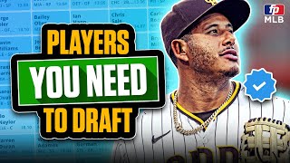 The Best Draft Targets at Each Position 2024 Fantasy Baseball [upl. by Enyar]