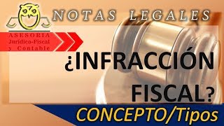 INFRACCION FISCAL Concepto tipos [upl. by Anderson932]