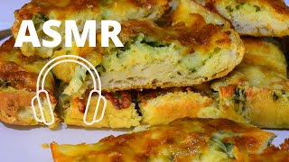 Garlic Ciabatta With Mozzarella amp Parmesan Relaxing ASMR cooking [upl. by Juditha811]