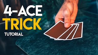 Card Magic Tutorial  How to Change 4 Cards Into Aces EASY [upl. by Alejandrina]