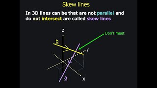 coincident  skew  parallel and intersecting lines [upl. by Nnylaf257]