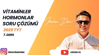 14 VİTAMİNLER VE HORMONLAR SORU ÇÖZÜM I 2025 TYT Tayfa [upl. by Anamuj]