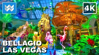 4K Bellagio Hotel Gardens in Las Vegas Strip Nevada USA 2022 Walking Tour amp Travel Guide [upl. by Sitra321]