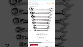 55  off GEARWRENCH 8 Pc 12 Pt Reversible Ratcheting Combination Wrench Set [upl. by Aihsenak]