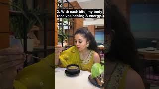 Top 3 Affirmations to Say Before You Eat shivangidesai affirmationsdaily mindfuleating gratitude [upl. by Assirat]