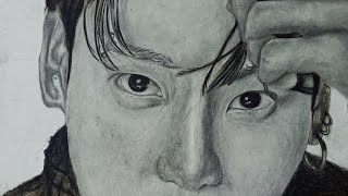 Drawing Jung kook BTS Pencil sketching Chhota artist kI [upl. by Zhang]