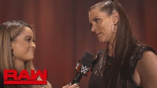 Stephanie McMahon on what WWE Evolution means as a mother of 3 girls Raw Exclusive July 23 2018 [upl. by Suryc498]