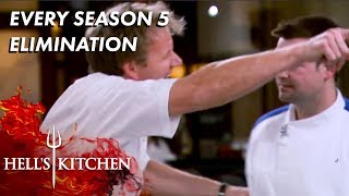 Every Season 5 Elimination On Hells Kitchen [upl. by Eisso]