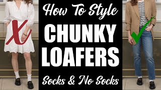 How To Style Chunky Loafers With amp Without Socks  Dos amp Donts [upl. by Esinev]