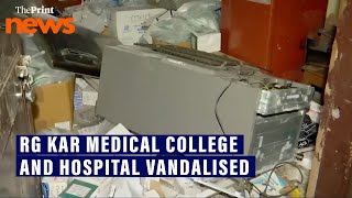 Kolkatas RG Kar Medical College and Hospital vandalised by mob [upl. by Rayham]