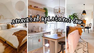 Cozy Renovated Rental Apartment Home Tour  Modern Boho Eclectic Style [upl. by Yerroc]