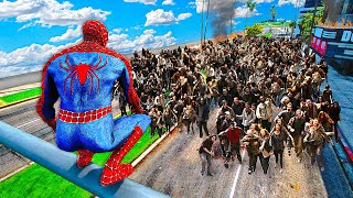 Surviving a ZOMBIE APOCALYPSE as SPIDERMAN In GTA 5 [upl. by Octavia906]