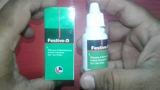 FestiveD Eye Drops UsesCompositionPrecautionDosage amp review in Hindi [upl. by Redmer]