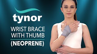 How to wear Tynor Wrist brace with ThumbNeoprene for support and partial immobilization of wrist [upl. by Mei]