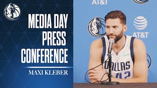 Maxi Kleber  2425 Media Day Press Conference  93024 [upl. by Leirbma]