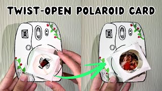 DIY TwistOpen Polaroid Card  3D Paper Crafts  Polaroid Camera Crafts For BoyfriendGirlfriend [upl. by Duke]