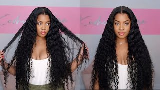 32 INCHES LOOSE DEEP WAVE WIG  STARTTOFINISH INSTALL  FALL CURLY WIG FT WIGGINS HAIR 💕 [upl. by Ydnelg694]