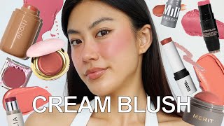 BEST Cream blushes • reviewing overhyped 20 blushes [upl. by Dahlia]