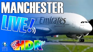 Manchester Airport Live in HDR Stunning Close Up Aviation planespotting manchesterairportlive [upl. by Yblok322]