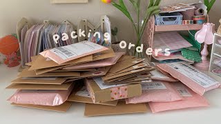 asmr packing orders 💌 no music or talking 1 hour real time  stationery trade unboxing [upl. by Reinaldo]