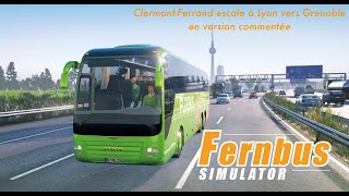 Fernbus Simulator PS5 avec Caméra HD Clermontferrand escale à Lyon vers Grenoble [upl. by Petit]