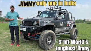 9” lift jimny Only One in India  toughest Jimny in the world  Offroad modification in jimny [upl. by Litnahs]