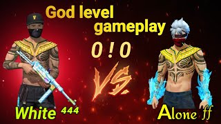 free fire 1v1 coustom gameplay in white 444 vs alone ff [upl. by Enale]