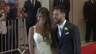 Lionel Messi marries childhood sweetheart Antonella Roccuzzo in Rosario [upl. by Treblah380]